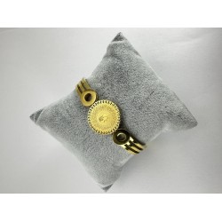 Gold Yuvarlak Tuğra Bileklik